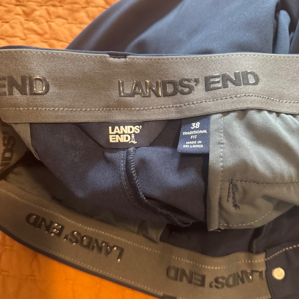 Lands End Mens Traditional Fit Performance Golf Pants Navy Blue 38x32 543961 - Picture 6 of 10